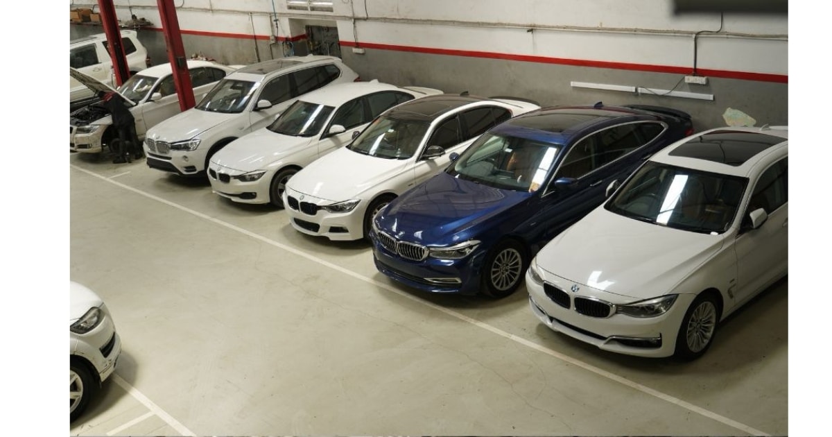 Multiple BMW cars serviced at Evolve Automotive independent specialist workshop Guindy Chennai